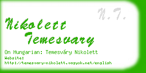 nikolett temesvary business card